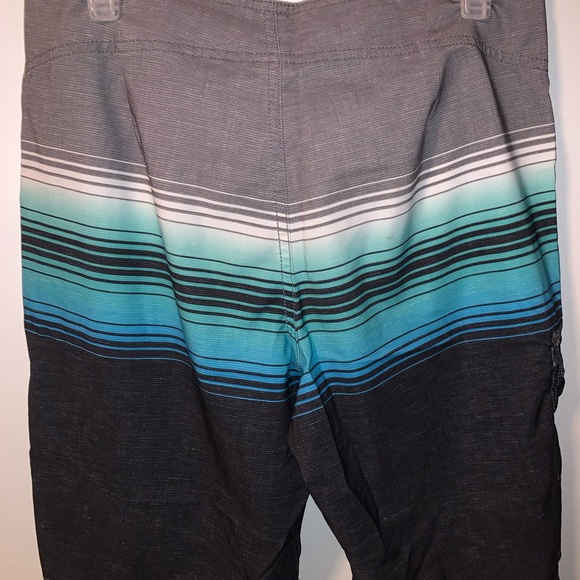 Mens Size 32 Grey and Blue Swim Trunks - Picture 10 of 15
